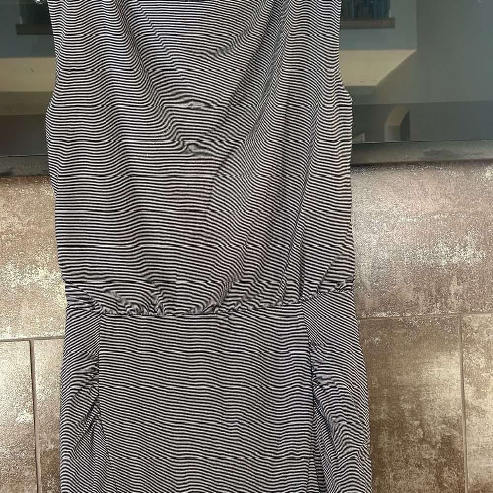 Athleta Green Sheath Midi Dress Cowl Neck Sleeveless